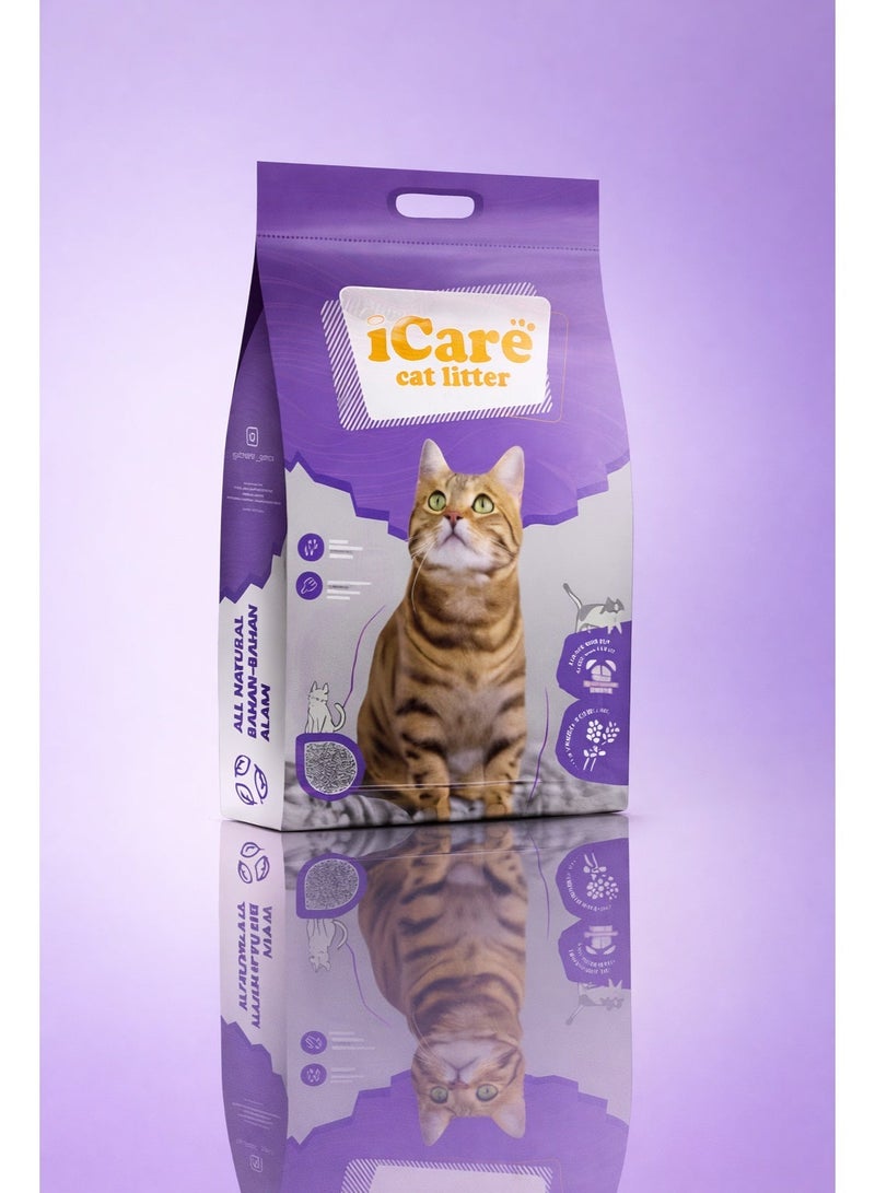 iCare Bentonite Cat Litter - Lavender Flavour - 10L - Image 3